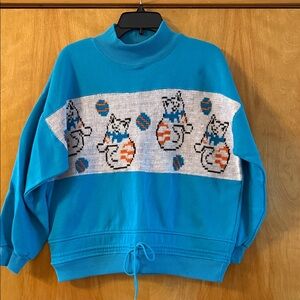 Vintage Dashers Blue Cat Sweatshirt